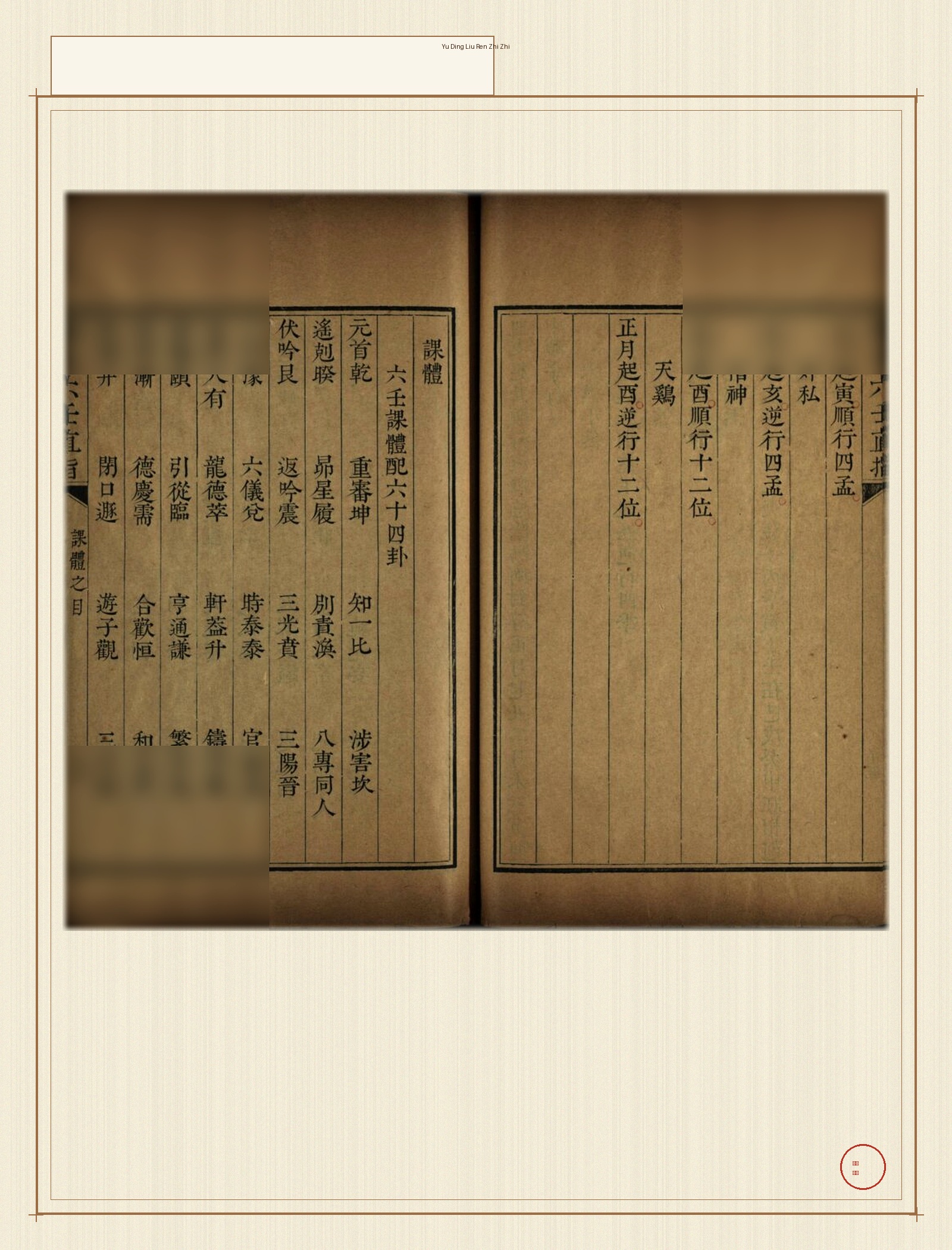 御定六壬直指 · 样张4