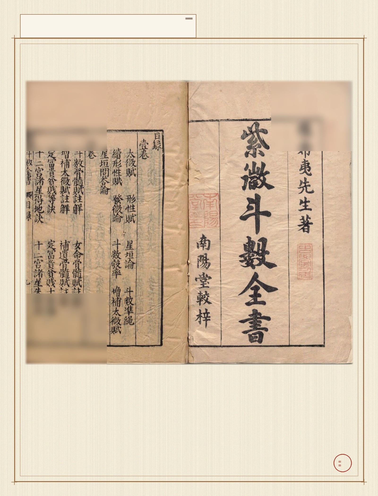 紫微斗数全书 · 样张1